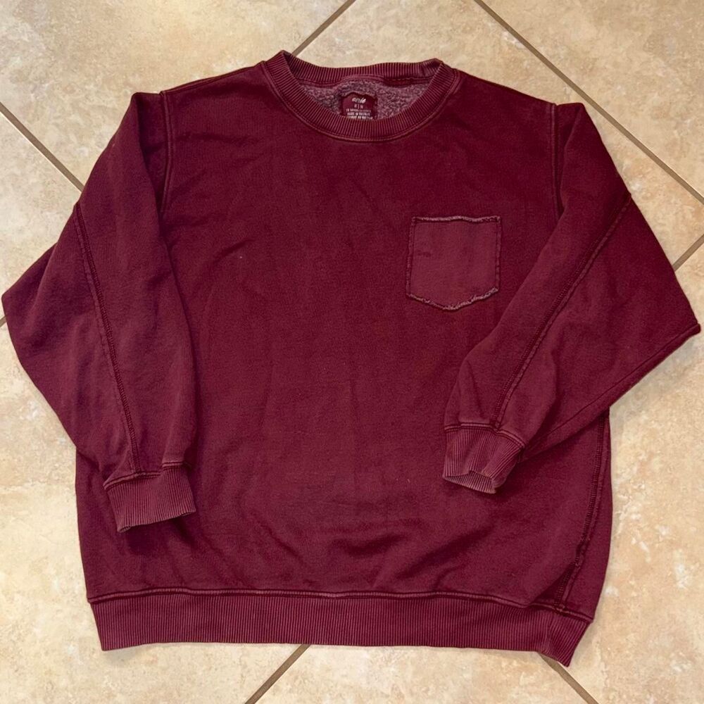Aerie Women's Burgundy and Red Sweatshirt